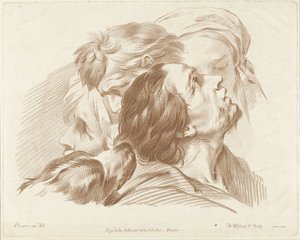 Studie van hoofden en hondekop door Gilles Demarteau