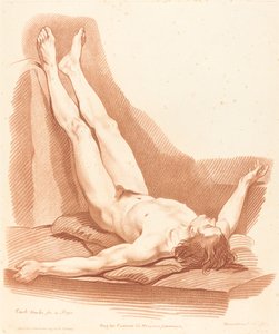Academie door Gilles Demarteau, the Elder after Carle Van Loo