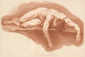 Academie (457) door Gilles Demarteau, the Elder after Carle Van Loo