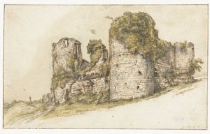 Gezicht op het Château de César te Vau