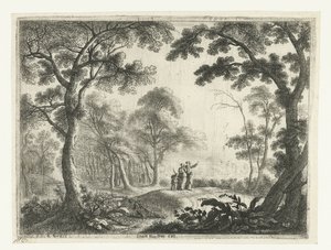 Landschap met de wegzending van Hagar