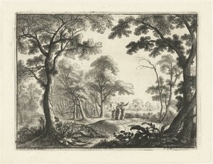 Landschap met de wegzending van Hagar