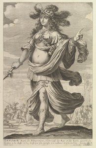 Zénobie, 1647. Makers: Gilles Rousselet, Abraham Bosse door Gilles Rousselet and Abraham Bosse