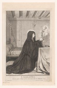 Heilige Scholastica door Gilles Rousselet