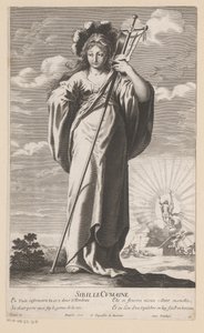Sibille van Cumae, met op de achtergrond de opstanding van Christus door Gilles Rousselet