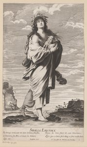 Sibille van Erythrae, met op de achtergrond Maria met kind (Sibillen)