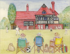 De cricketwedstrijd door Gillian Lawson