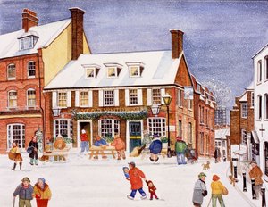 De Witte Beer, Hampstead, 1990 door Gillian Lawson