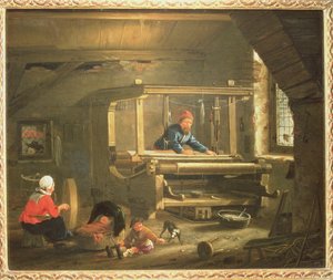 De Werkplaats van een Wever door Gillis Rombouts