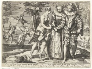 Venus, Amor en Discordia door Gillis van Breen (attributed to)
