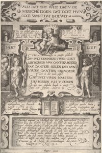 Het Gebod om Elkaar Lief te Hebben, 1599 door Gillis van Breen