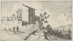 Brug voor ommuurde gebouwen door Gillis van Scheyndel (I)