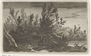 Landschap bij nacht door Gillis van Scheyndel (I)