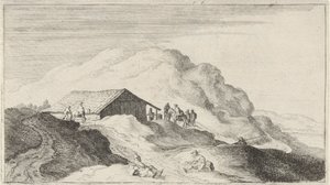 Schuur in de duinen Twaalf landschappen (serie) door Gillis van Scheyndel (I)