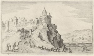 Vestingstad op een heuvel