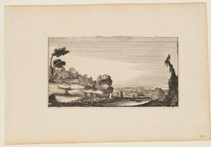 Heuvelachtig panorama, uit Twaalf landschappen met figuren