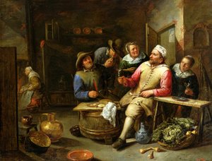 De Lounge Bar, 1657 door Gillis van Tilborgh the younger