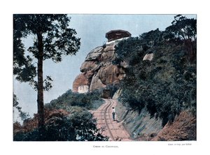 Corcovado tandradbaan, Rio de Janeiro, Brazilië, 19e eeuw door Gillot
