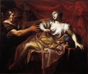 De zelfmoord van Lucretia door Gio Raffaele Badaracco