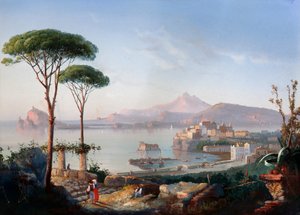 Uitzicht op de Baai van Pozzuoli met Capo Miseno en Ischia op de achtergrond