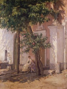 Villa Garzoni, door Gioacchino Toma (1836-1893) door Gioacchino Toma
