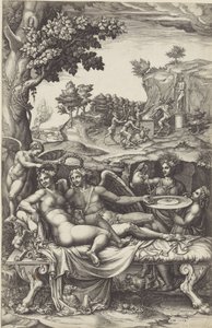 Amor en Psyche door Giorgio Ghisi