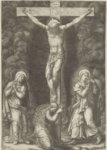 Kruisiging van Christus door Giorgio Ghisi