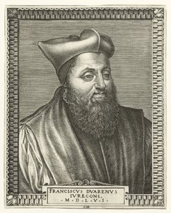 Portret van François Duaren, professor in de rechten aan de Universiteit van Bourges door Giorgio Ghisi