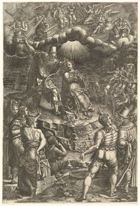 Het Martelaarschap van St. Barbara, late 1570s door Giorgio Ghisi
