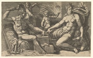 Venus en Vulcanus bij de smidse