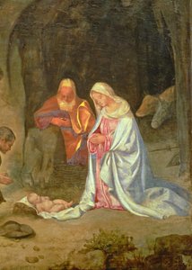 Aanbidding van de Herders, detail van de Heilige Familie, c.1510 (detail) door Giorgio Giorgione