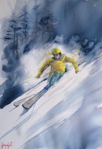 Actie bij het alpineskiën door Giorgio Gosti