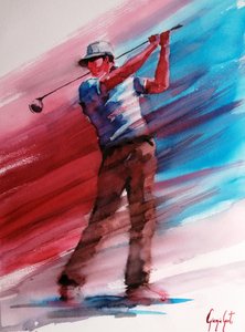 Dynamische golfswing door Giorgio Gosti