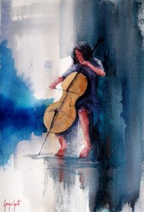 Expressieve celliste door Giorgio Gosti