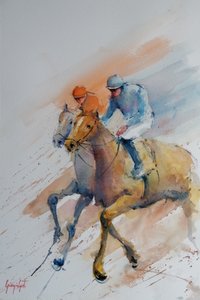 Galopperende renpaarden door Giorgio Gosti
