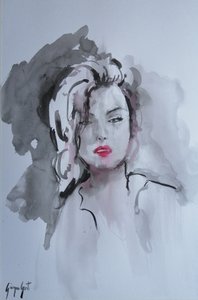 Red Lips Gaze door Giorgio Gosti