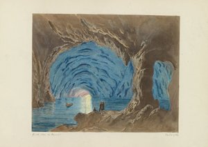 Blauwe Grot op Capri door Giorgio Sommer (attributed to)