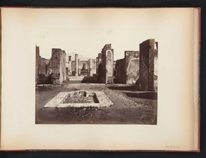 Gezicht op de ruïne van het Casa di Pansa te Pompeï, Italië door Giorgio Sommer (attributed to)