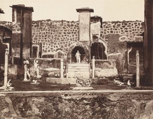 Huis van Marcus Lucretius, Pompeii, ca 1870 (foto) door Giorgio Sommer