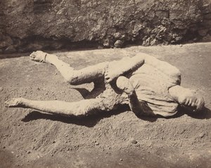 Menselijke afdrukken, Pompeii door Giorgio Sommer