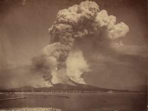 De actieve Vesuvius, 1872
