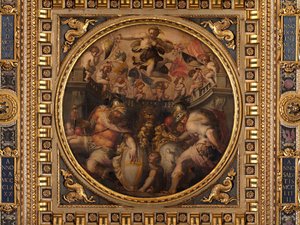 Allegorieën van de wijken Santo Spirito en Santa Croce door Giorgio Vasari