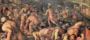 Nederlaag van Radagaisus bij Fiesole door Giorgio Vasari