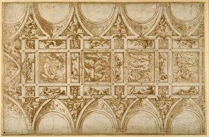 Ontwerp voor het refterplafond van het Jezuïetencollege in Cortona