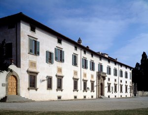 Gevel van Villa Medicea van Castello, circa 1538 door Giorgio Vasari