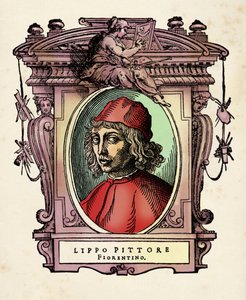 Portret van Lippo di Benivieni Gravure uit 