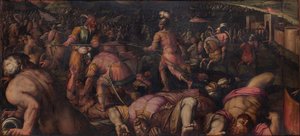 De Slag tegen Radagaisus bij Faesulae in 406, 1563-1565 door Giorgio Vasari
