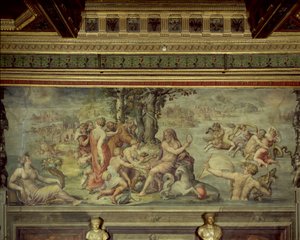 De vroege vruchten van de aarde aangeboden aan Saturnus, 1555 door Giorgio Vasari