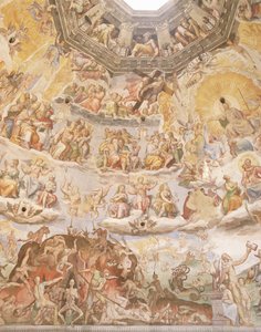 Het Laatste Oordeel, detail van de koepel van de Duomo, 1572-79 door Giorgio Vasari