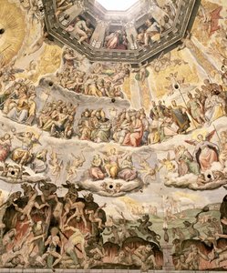 Het Laatste Oordeel, detail van de koepel van de Duomo, 1572-79 door Giorgio Vasari